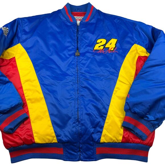 Vintage Jeff Gordon Nascar Nutmeg Bomber Jacket - Large - Picture 1 of 5